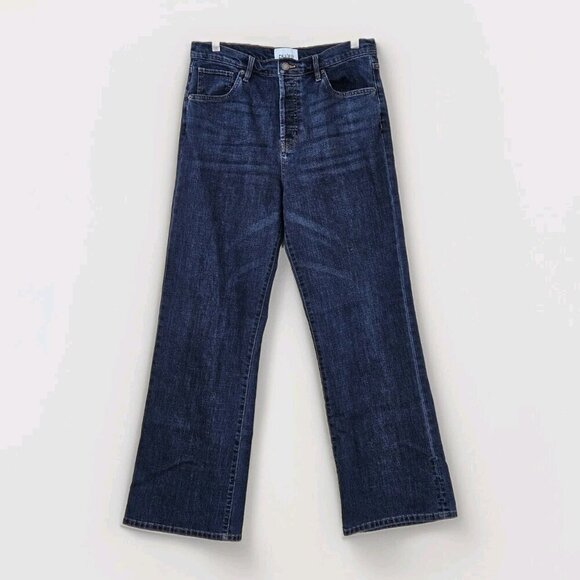 DU/ER Jeans Womens 32x33 (31) Blue Wide Leg WFMS4375 Stretch Hippie Preppy Boho - Picture 1 of 16